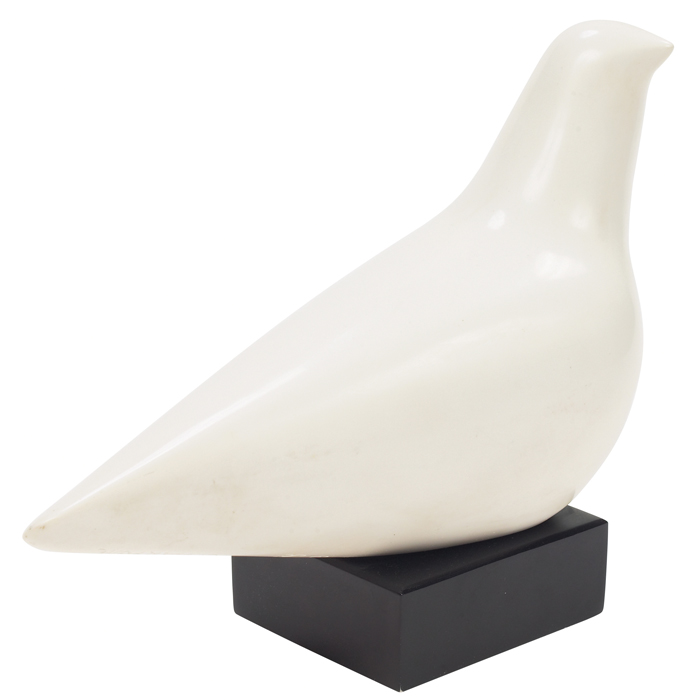 Appraisal: Cleo Hartwig American - Dove sculpture plaster form over awood