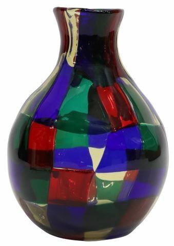 Appraisal: Italian Murano art glass Pezzato vase Fulvio Bianconi Italian -