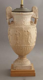 Appraisal: Terracotta Baluster Urn late th c with swans' head handles