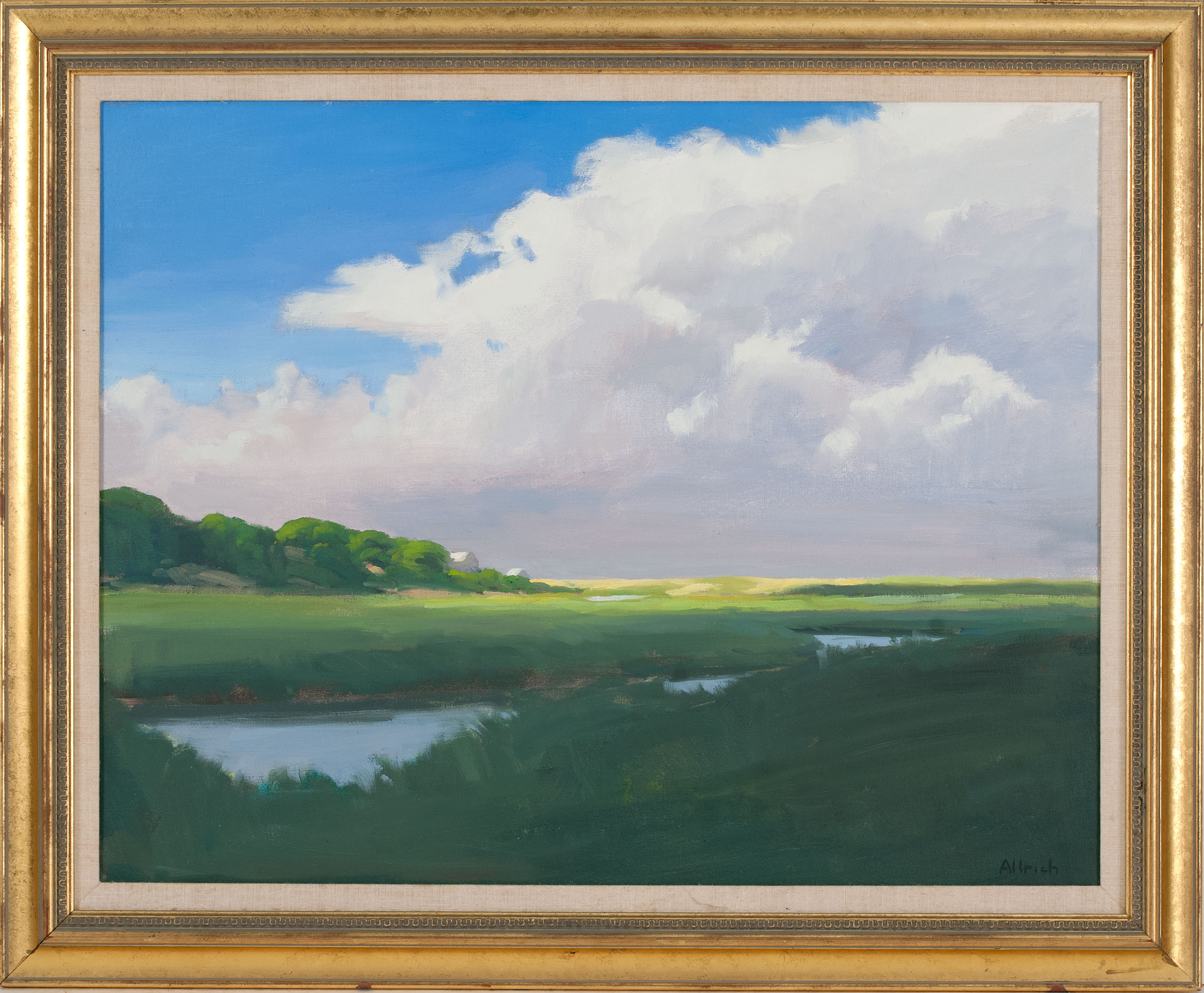 Appraisal: STEVE ALLRICHAmerican b Approaching Storm depicting a marsh landscape Signed