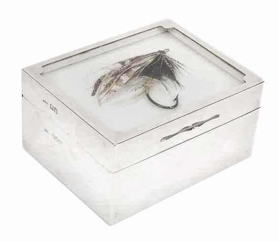 Appraisal: An Edwardian silver rectangular cigarette box by Grey Co London