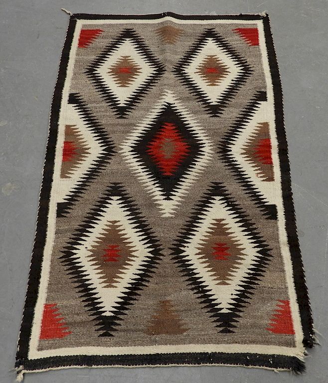 Appraisal: Native American Navajo Indian Eye Dazzler Rug Native American Early