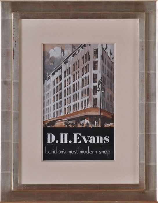 Appraisal: ENGLISH SCHOOL D H EVANS LONDON'S MOST MODERN SHOP Gouache