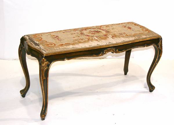 Appraisal: A Louis XV style mahogany bench height in width in