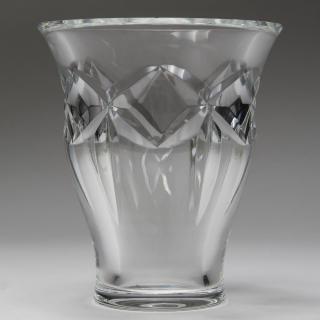 Appraisal: Baccarat French Cut Crystal Glass Vase Lead crystal Baccarat acid