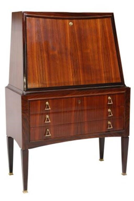 Appraisal: Italian mid-century modern rosewood desk Paolo Buffa Italian - c