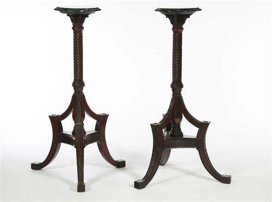 Appraisal: PAIR OF REGENCY TORCHIERE STANDS England st half- th century