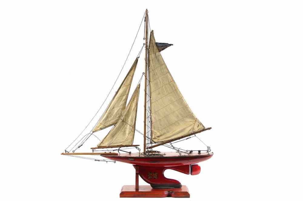 Appraisal: BRITISH POND MODEL - British Made Yacht Pond Model ca