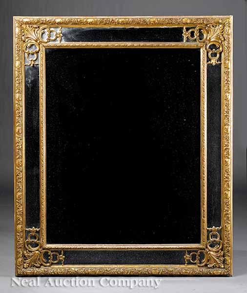 Appraisal: An Antique Louis XVI-Style Carved and Gilded Mirror shell and