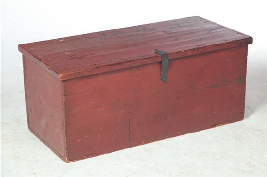 Appraisal: CHEST New Hampshire st half- th century pine Traveling trunk