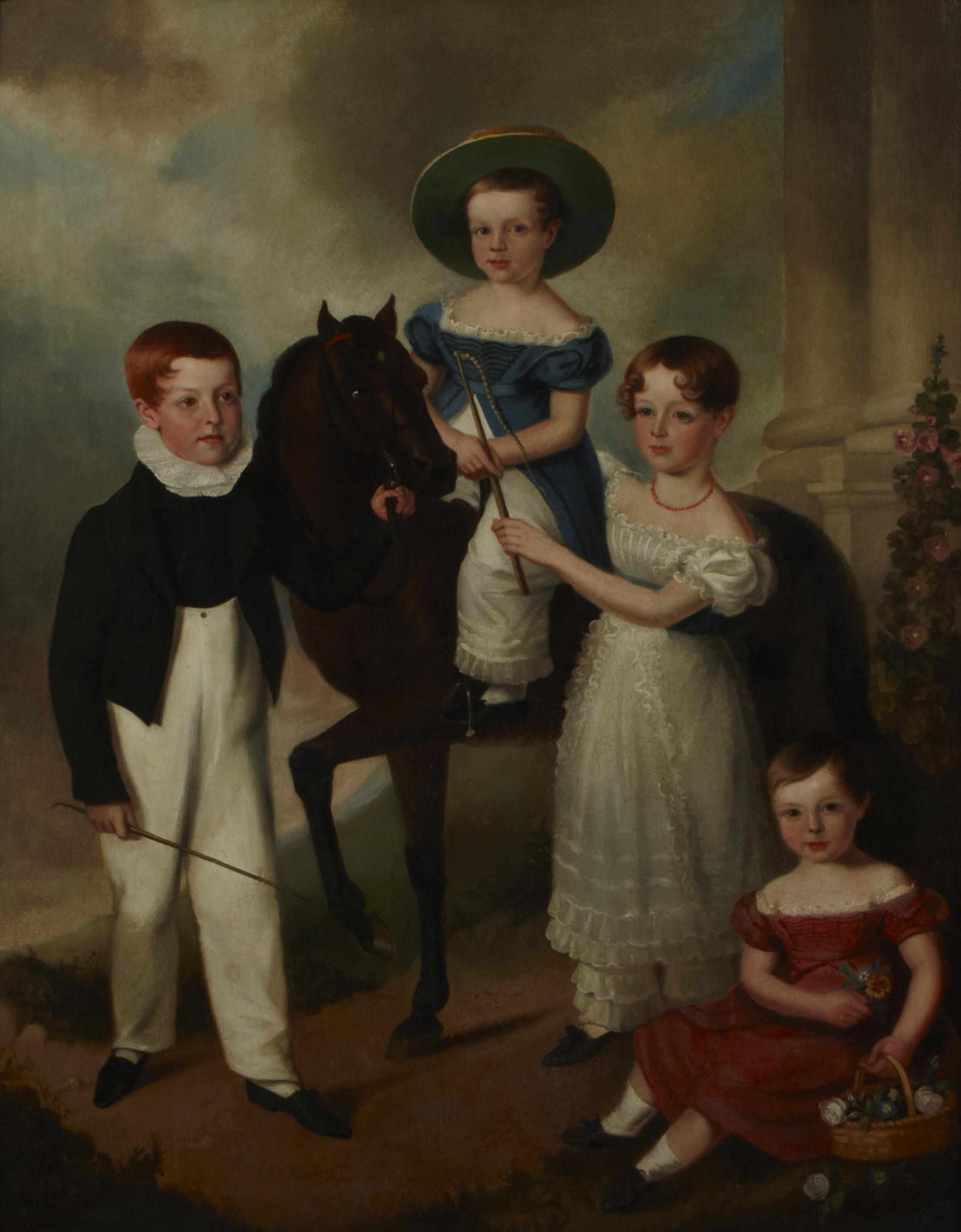 Appraisal: English School th Century A portrait of four children and