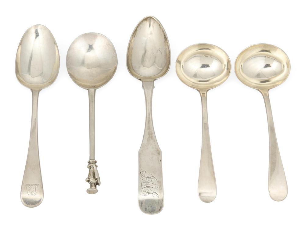 Appraisal: A GROUP OF SILVER FLATWAREA group of silver flatware th