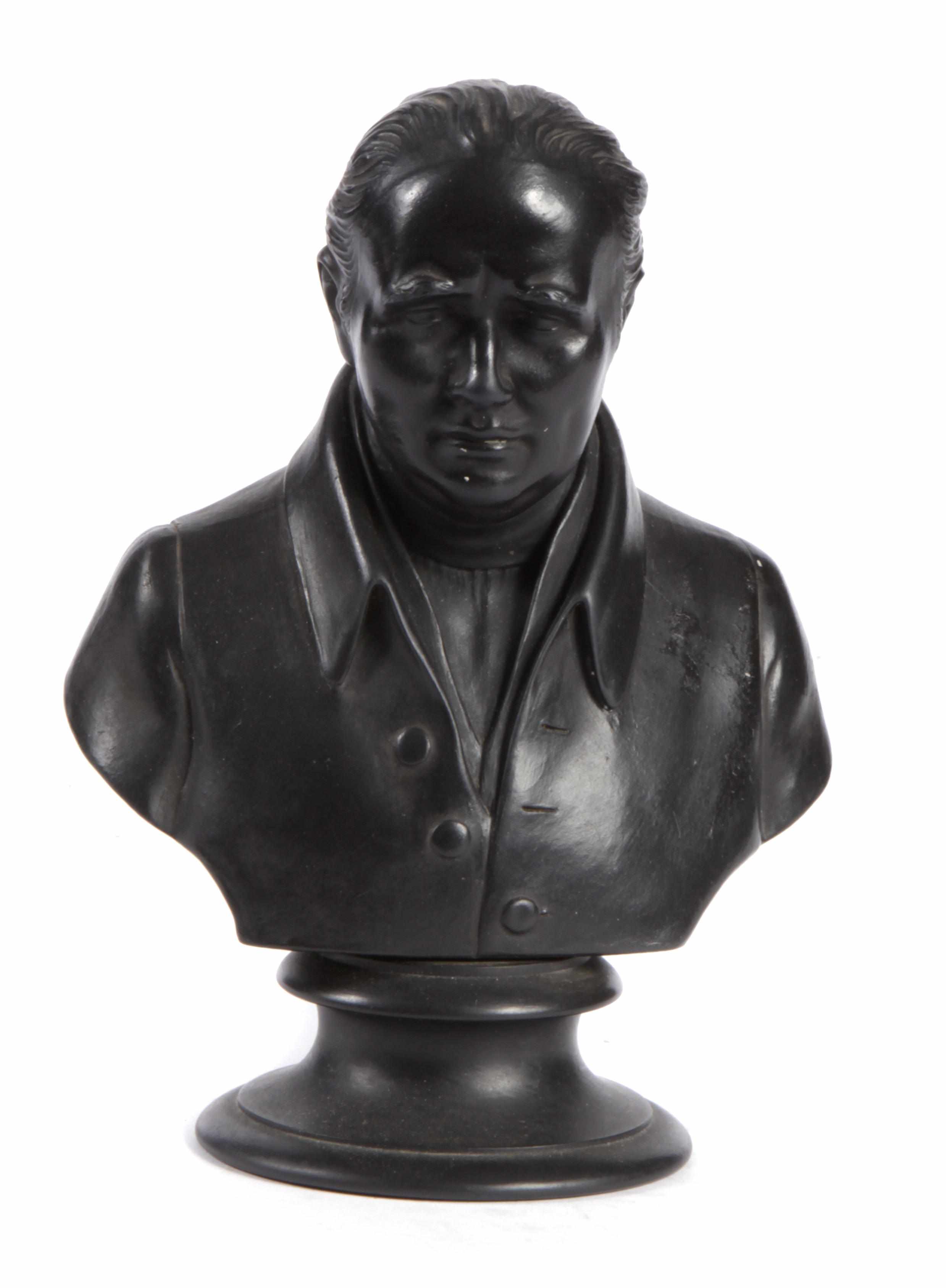 Appraisal: A Wedgwood basaltes bust of a mancirca height in width