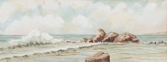 Appraisal: DAISY GILMORE American early th century CRASHING WAVES watercolor -