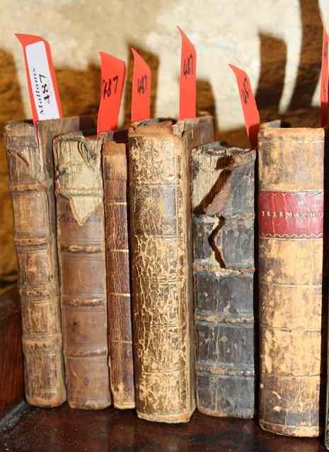 Appraisal: A Small Collection of leather bindings th th century worn