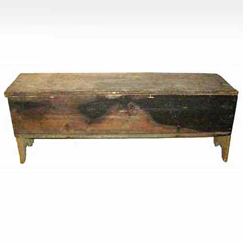 Appraisal: A Czechoslovakian Country Pine Grain Chest th century of rectangular