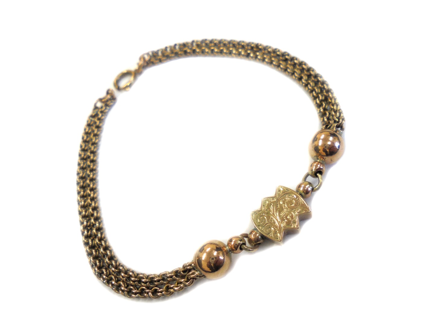 Appraisal: An early th century rose gold bracelet possibly adapted from