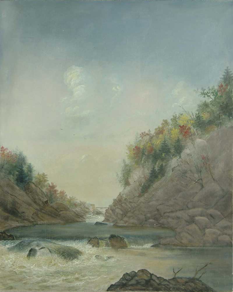 Appraisal: GIBEON BRADBURY American - SALMON FALLS ON THE SACO Unframed