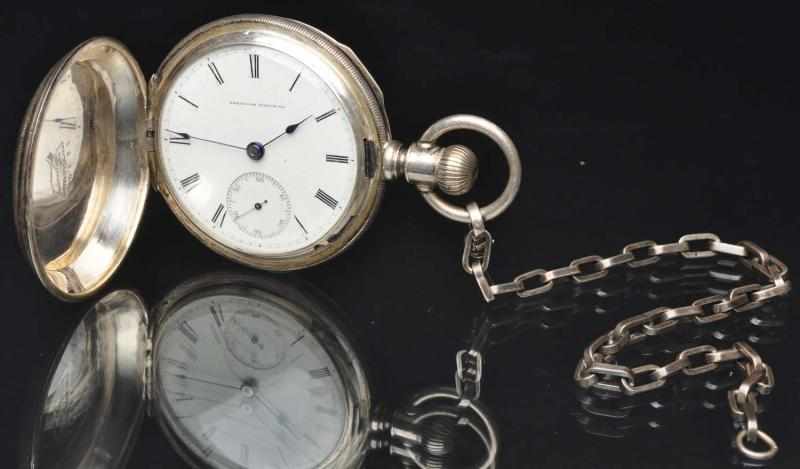 Appraisal: Sterling Silver Waltham Watch Co Pocket Watch size Wm Ellery