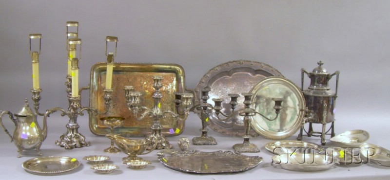 Appraisal: Approximately Twenty-six Sterling and Silver Plated Serving Items including Reed