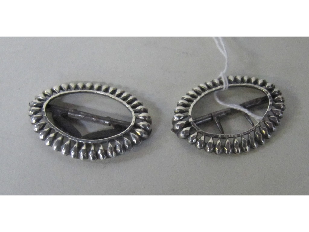 Appraisal: Pair of silver buckles