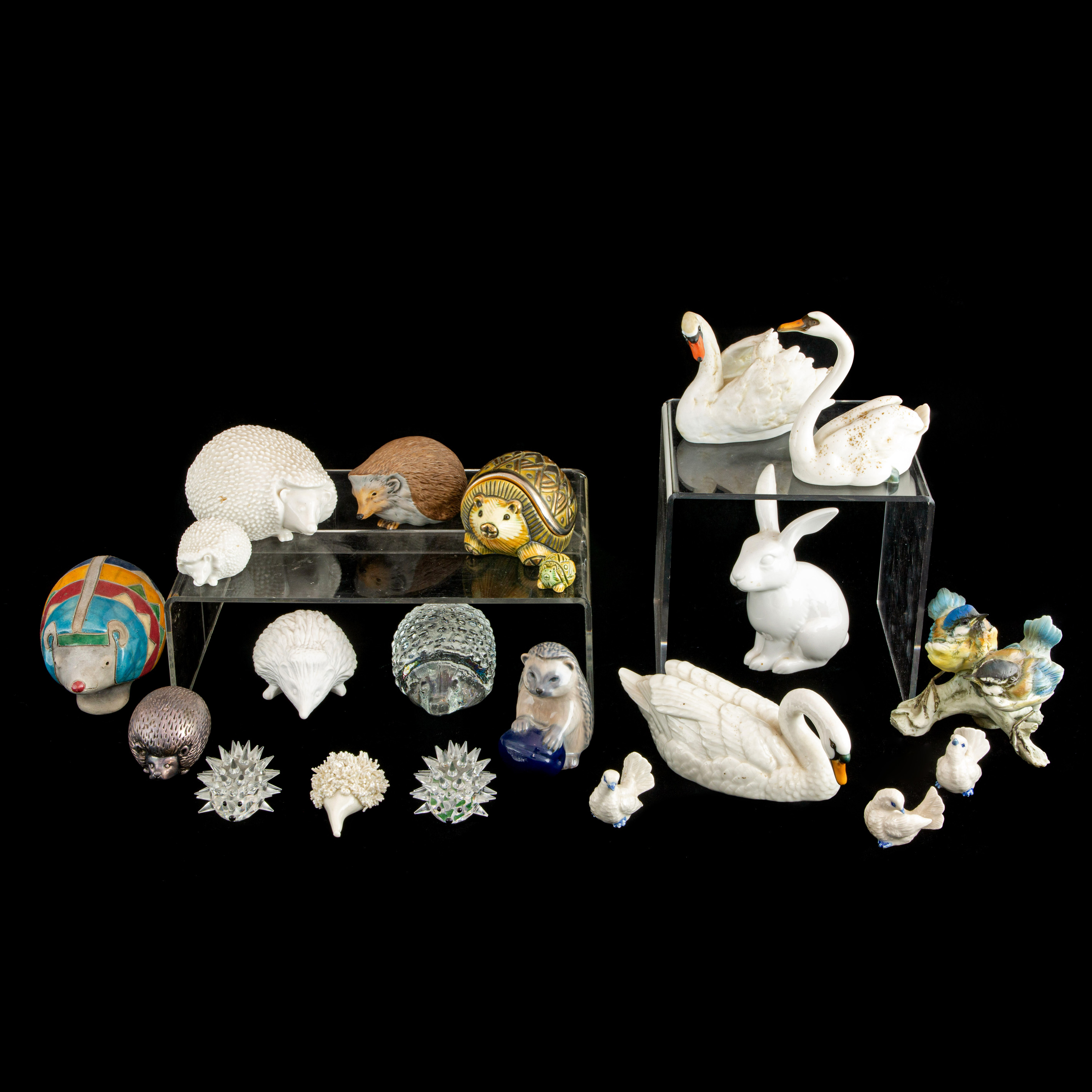 Appraisal: LOT OF COLLECTION OF CERAMIC AND GLASS ANIMALS Lot of