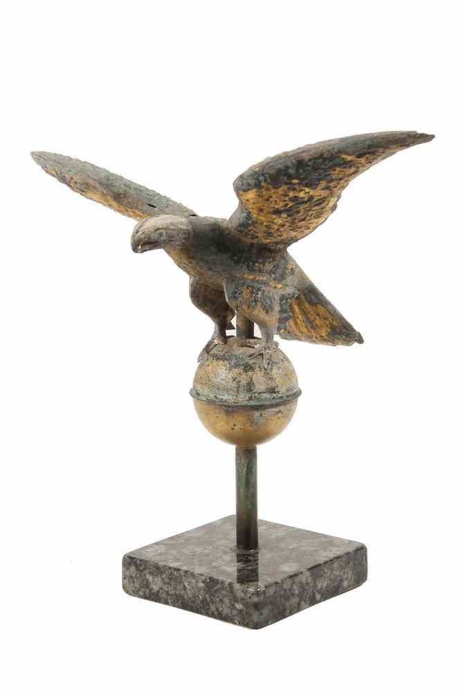 Appraisal: EAGLE FLAGPOLE FINIAL - th c Gilt Zinc and Copper