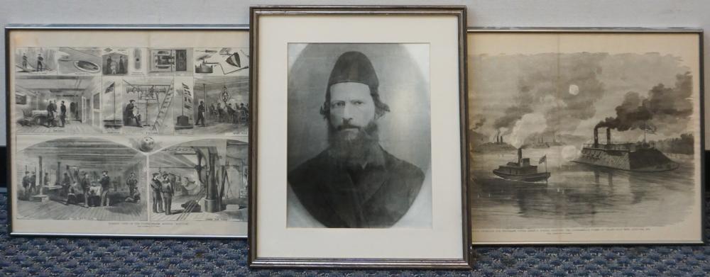 Appraisal: Two Civil War Harper's Weekly Engravings and a Photograph Portrait