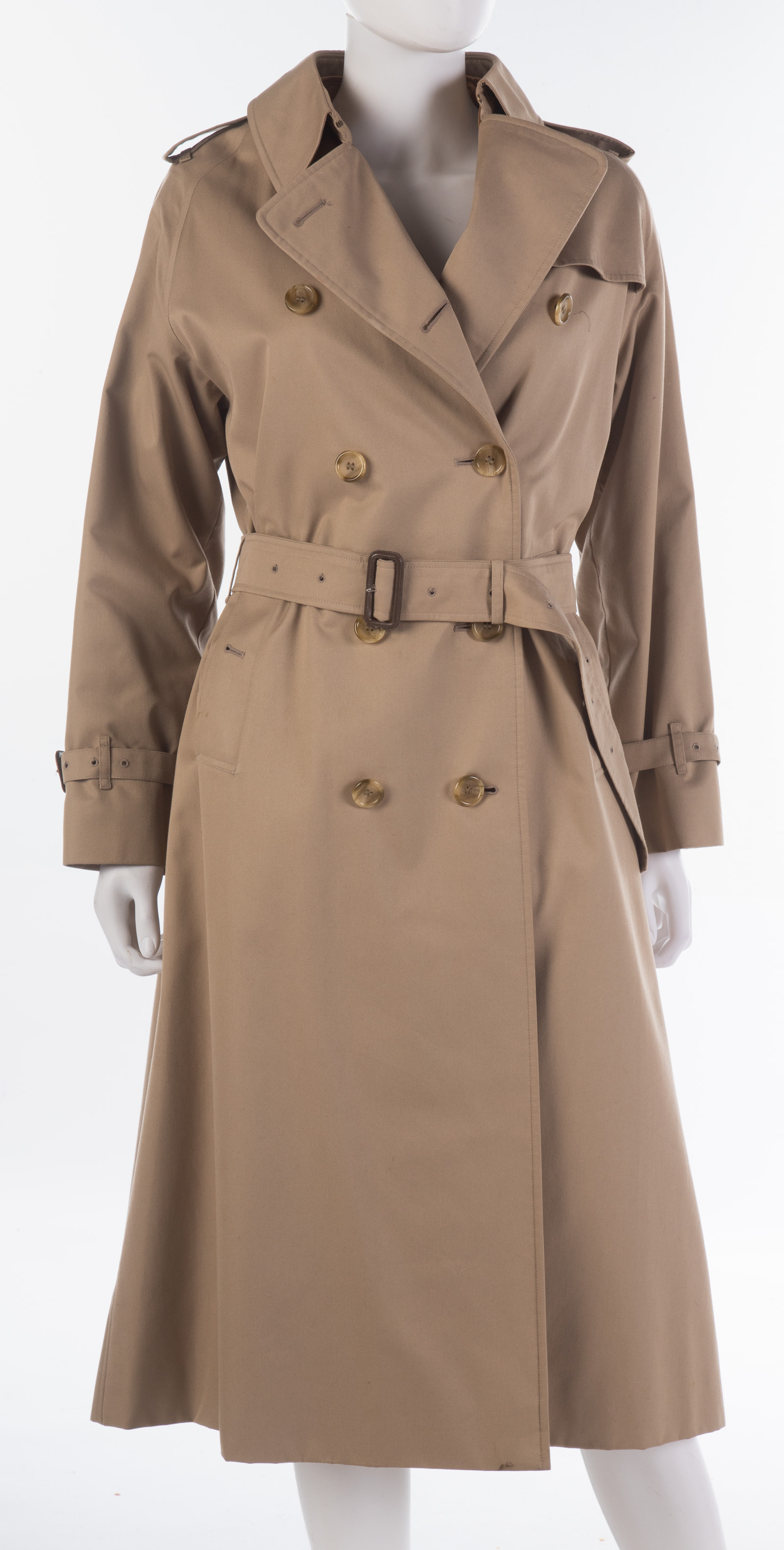 Appraisal: BURBERRY LINED TRENCH COAT Removable wool liner size