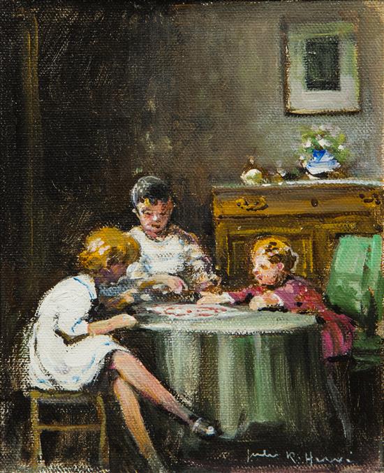 Appraisal: Sale Lot Jules Rene Herve French - Children at a