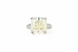 Appraisal: A Platinum and Diamond Ring A Platinum and Diamond Ring