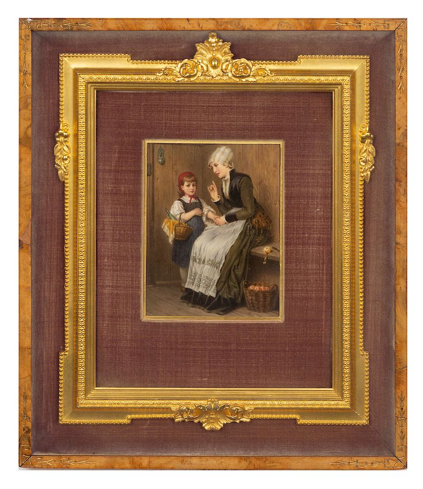 Appraisal: A German Porcelain Plaque A German Porcelain Plaque Late th