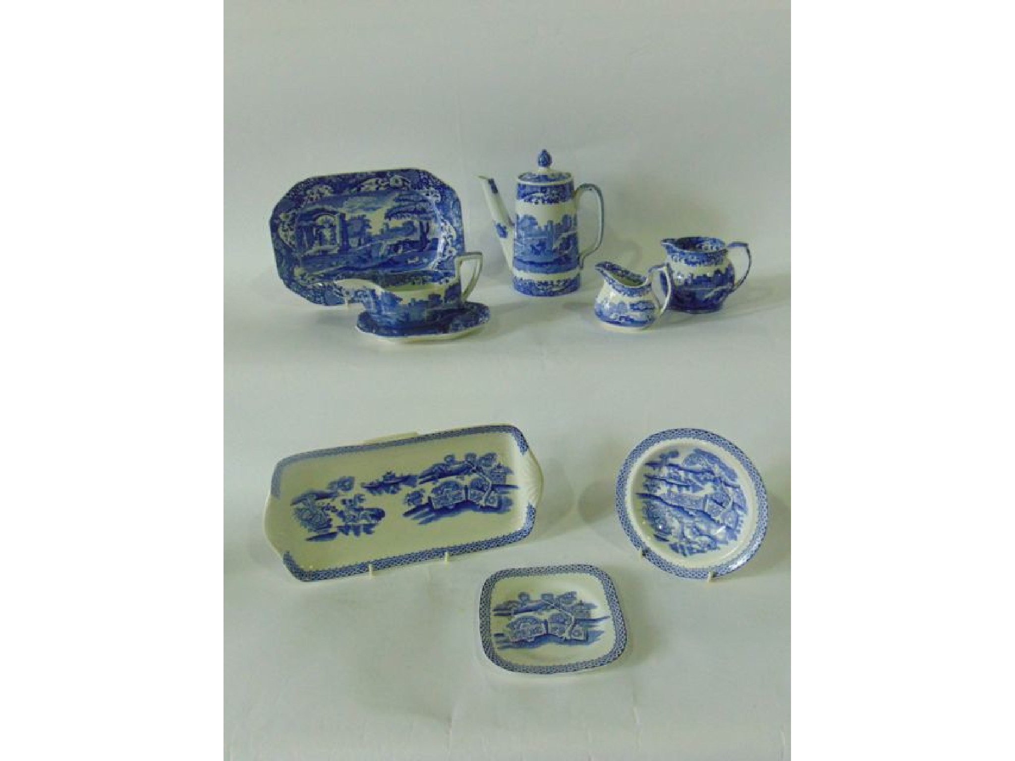 Appraisal: A collection of Copeland Spode Italian pattern blue and white