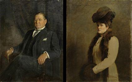 Appraisal: Henry Stanley Todd American - Pair of Portraits of a