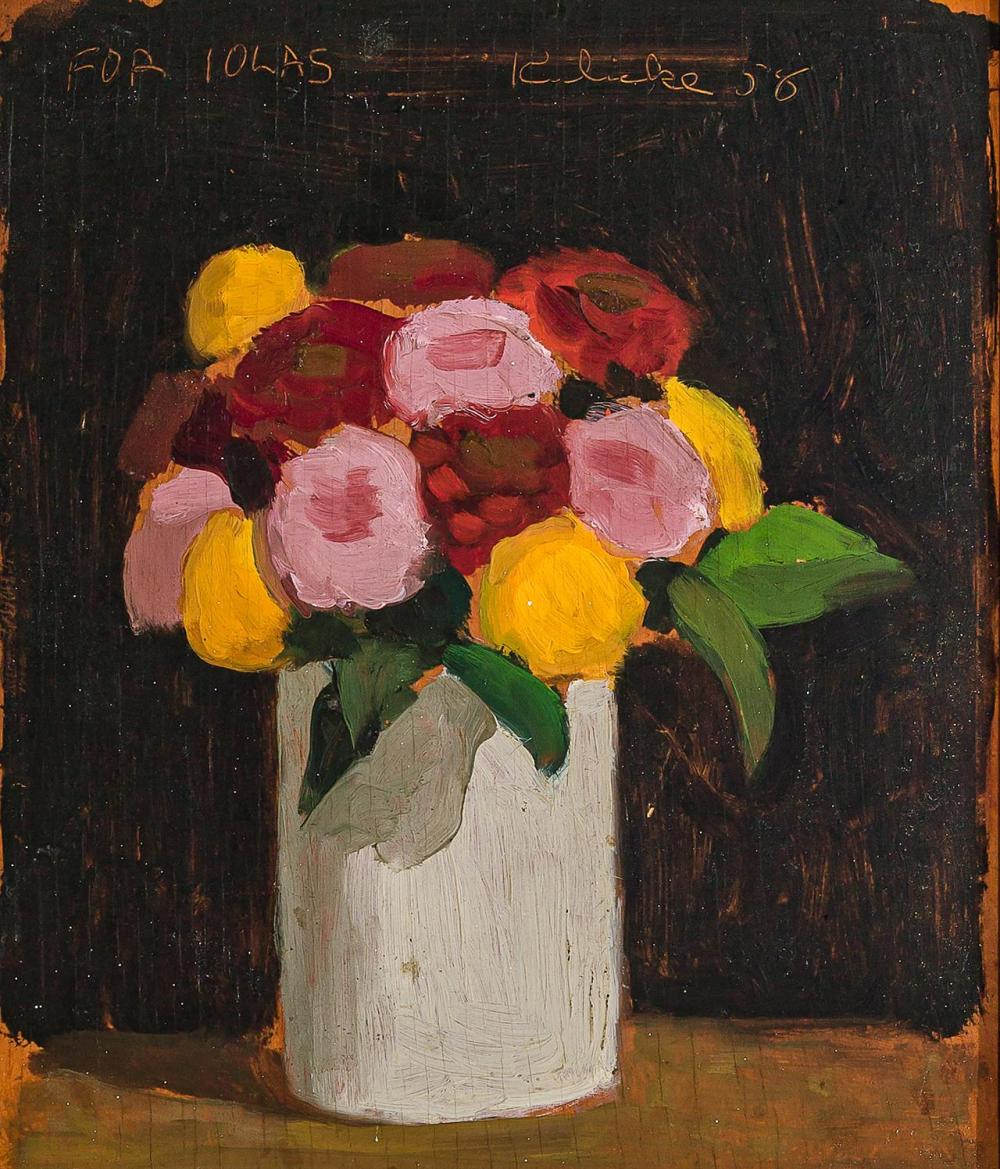 Appraisal: ROBERT KULICKE American - Still Life with Flowers oil on