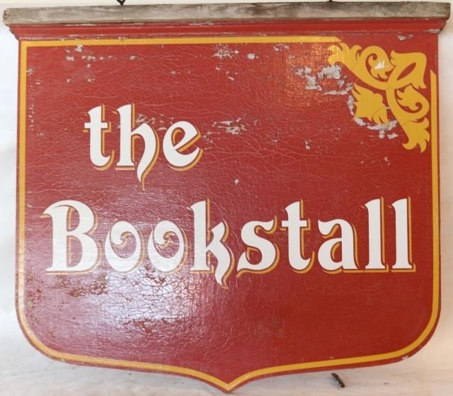 Appraisal: TH CENTURY THE BOOKSTALL TRADE SIGN FROMDOWNTOWN MARION MA TWO