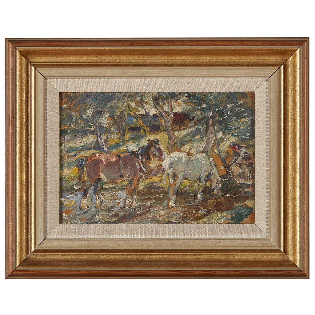 Appraisal: GEORGE SMITH R S A SCOTTISH - HORSES oil on