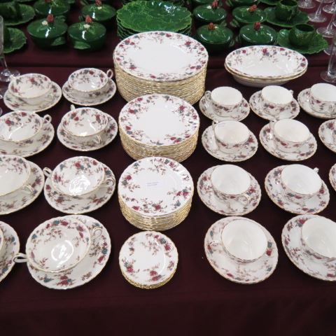 Appraisal: pcs Minton Ancestral China Dinner Servicefor plus creamsoups servers pattern