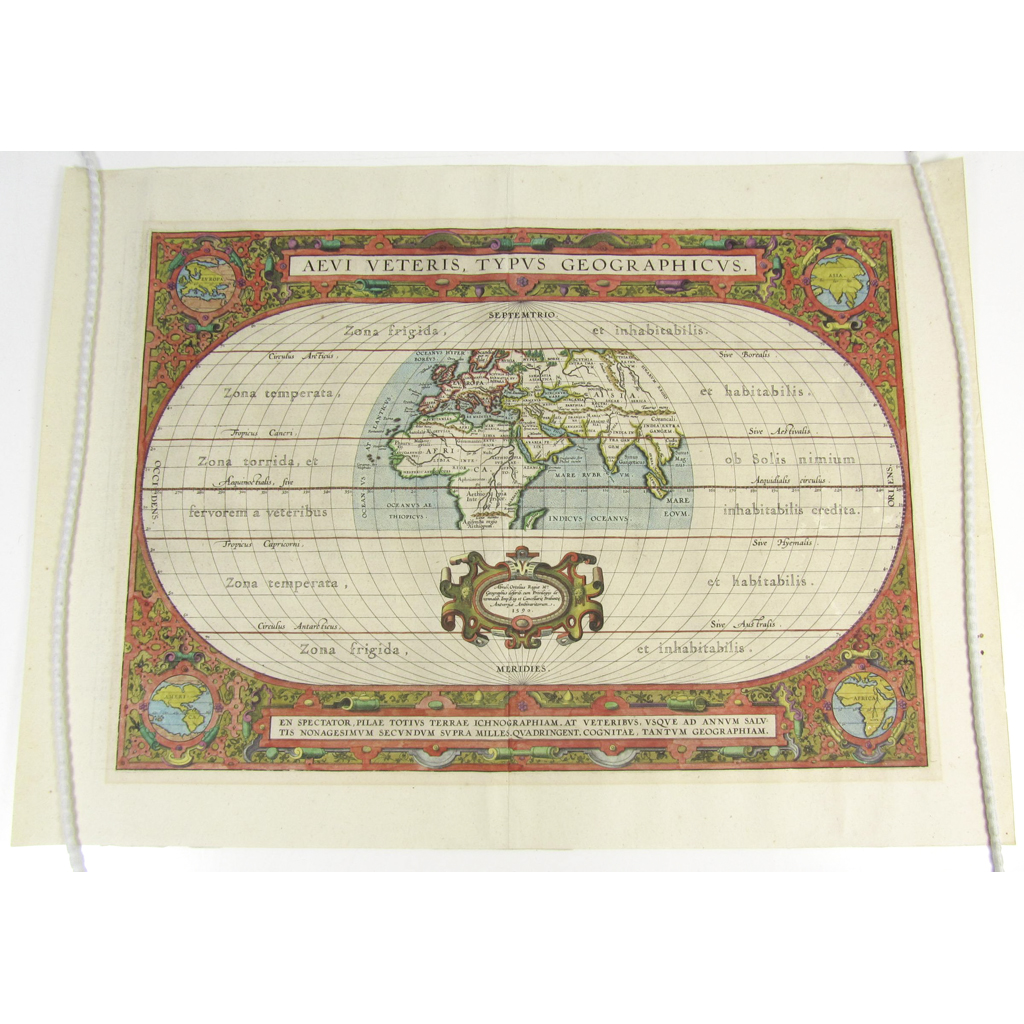 Appraisal: Ortelius Abraham - map of the world Aevi Veteris Typus