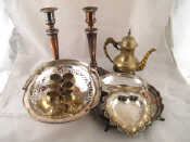 Appraisal: A quantity of silver plate including a pair of old