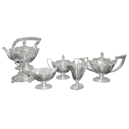 Appraisal: Gorham Sterling Silver Five-Piece Tea Service Estimate nbsp nbsp nbsp