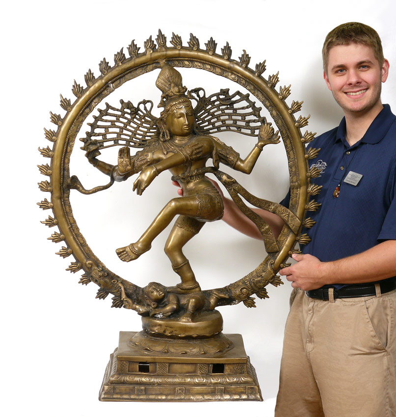 Appraisal: LARGE INDIAN BRONZE SHIVA Figure of Hindu god Shiva in