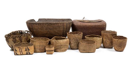 Appraisal: Sale Lot A Group of Northwest Coast Baskets total Height