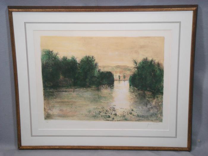 Appraisal: Gantner th c European LE color lithograph x signed illegibly