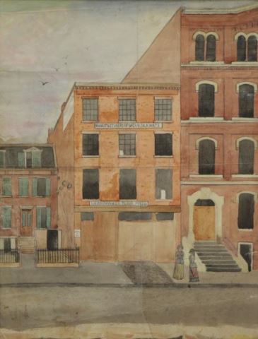 Appraisal: Attributed to William Harnett Watercolor on Paper View From the