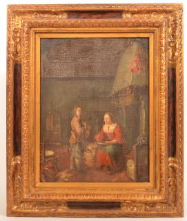 Appraisal: th Century Dutch Interior Scene Painting Unsigned th Century Dutch