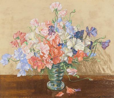 Appraisal: Thomas Todd Blaylock - Sweet peas in a glass vase