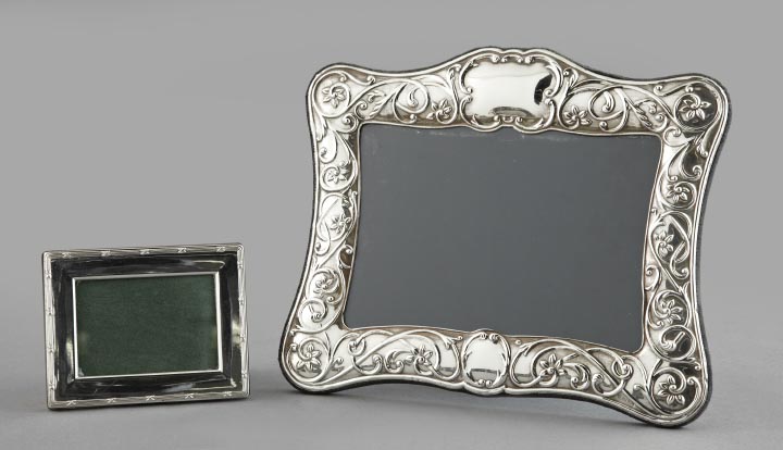 Appraisal: Group of Two English Photograph Frames consisting of a sterling