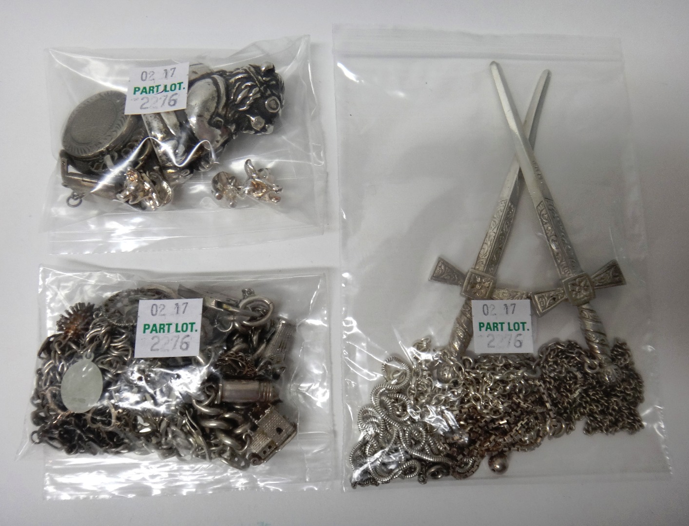 Appraisal: Silver and other jewellery comprising two charm bracelets five bracelets