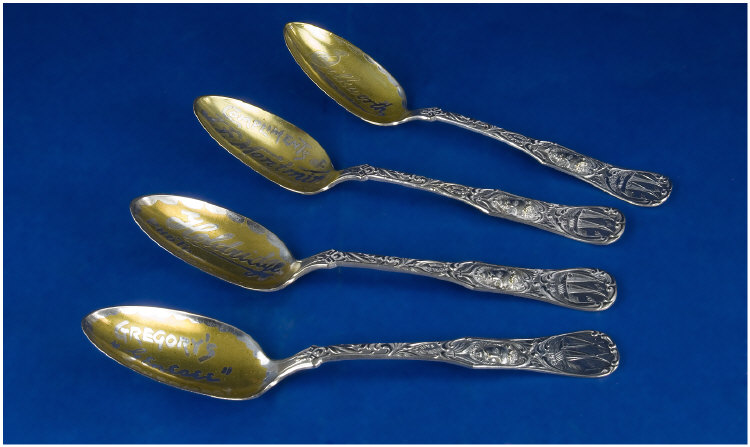 Appraisal: Four American Silver Spoons An Early thC Set Of Four